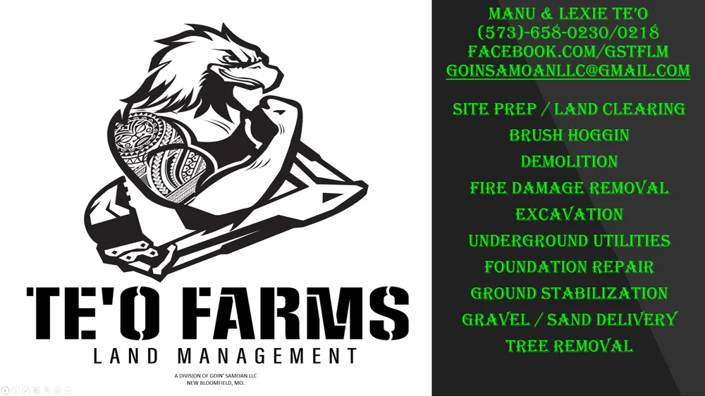 Trusted residential landscaping in New Bloomfield, MO by Te'o Farms Land Management Goin' Samoan