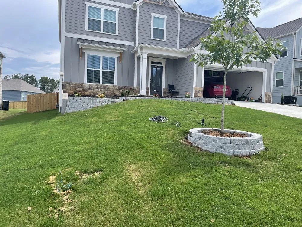 Custom landscape design for outdoor upgrades in Powder Springs, GA by Teos Landscaping