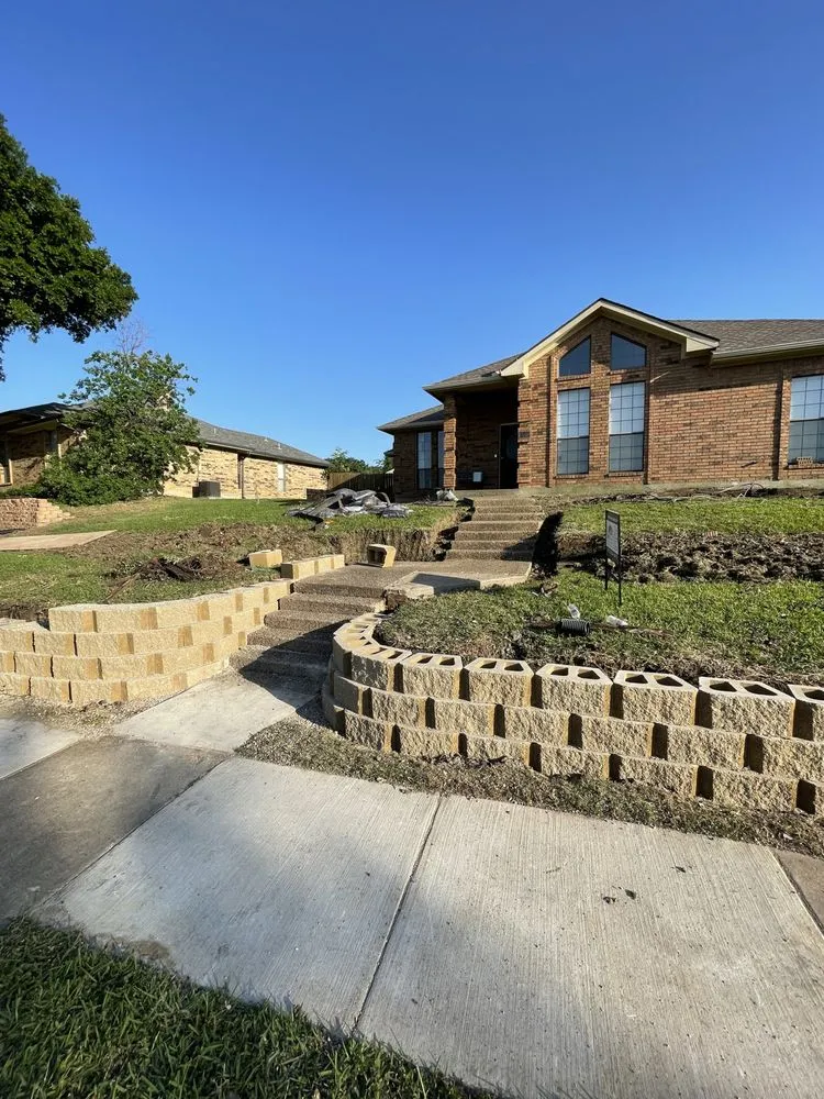 Custom landscape installation in Wylie, TX - Terra Pro Design