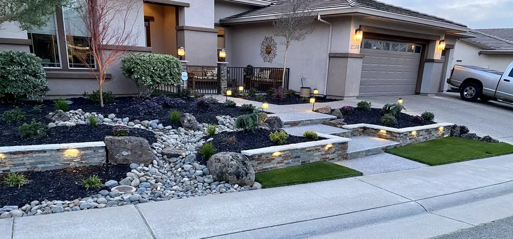Affordable landscape installation with custom design in Roseville, CA by Terrain Creations