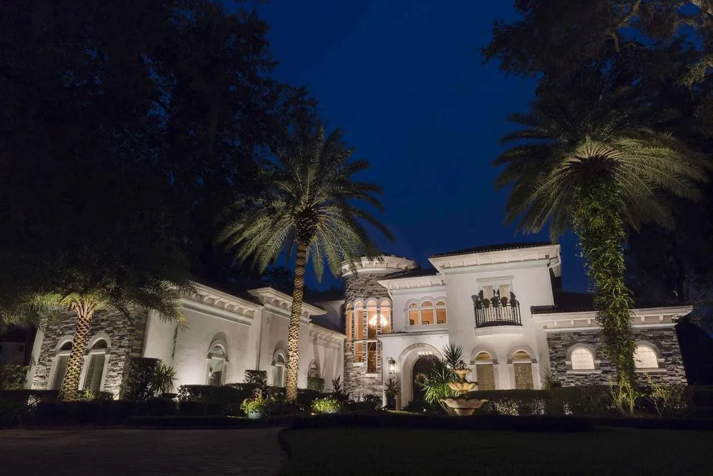 Professional residential landscaping with custom design in St. Augustine Florida, FL by Terrain Outdoor Lighting & Audio