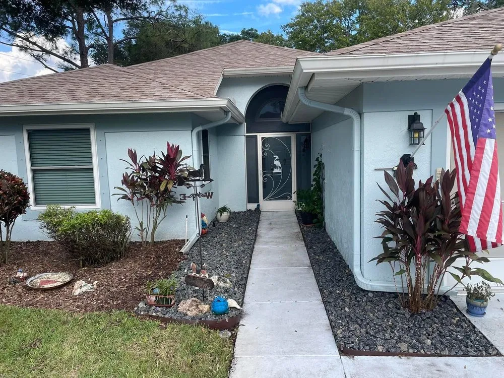 Professional yard cleanup service for homes in Port Richey, FL by Terrain Pro landscaping