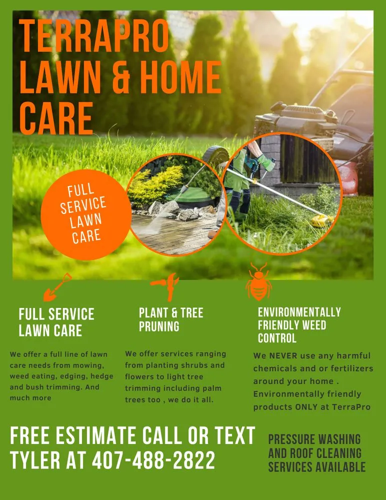 Top-rated yard cleanup service for homes in Orlando, FL by TerraPro Lawn & Home Care