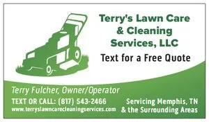 Professional lawn mowing service in Memphis, TN by Terry's Lawn Care & Cleaning Services