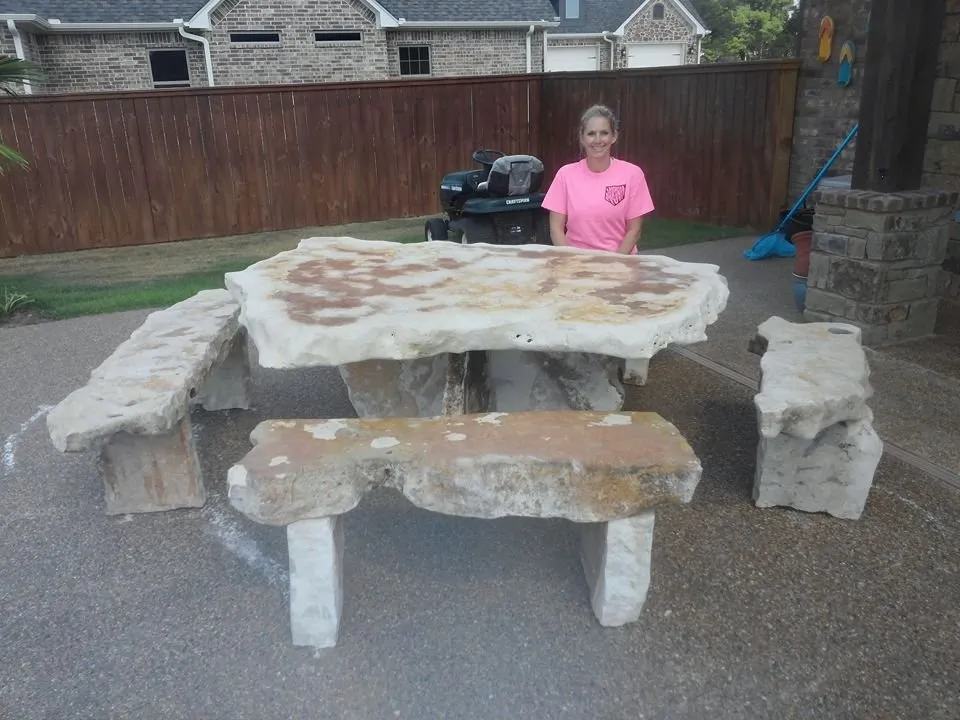Custom garden landscaping in Canton, TX by Texas Limestone Creations