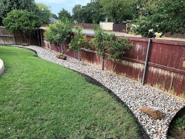 Custom garden landscaping with custom design in Denton, TX by Texas Nativescapes