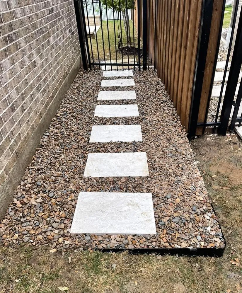 Custom lawn mowing service with custom design in Keller, TX by Texas Patio and Stone