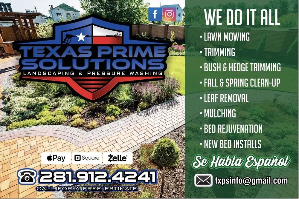 Expert lawn mowing service for beautiful yards in Jersey Village, TX by Texas Prime Solutions
