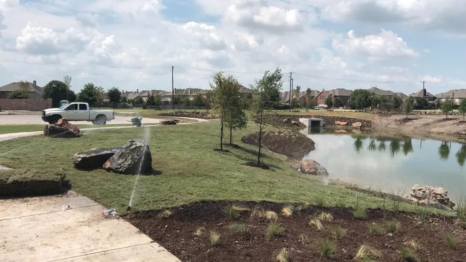 Custom landscape design in Little Elm, TX - Texas Rainman