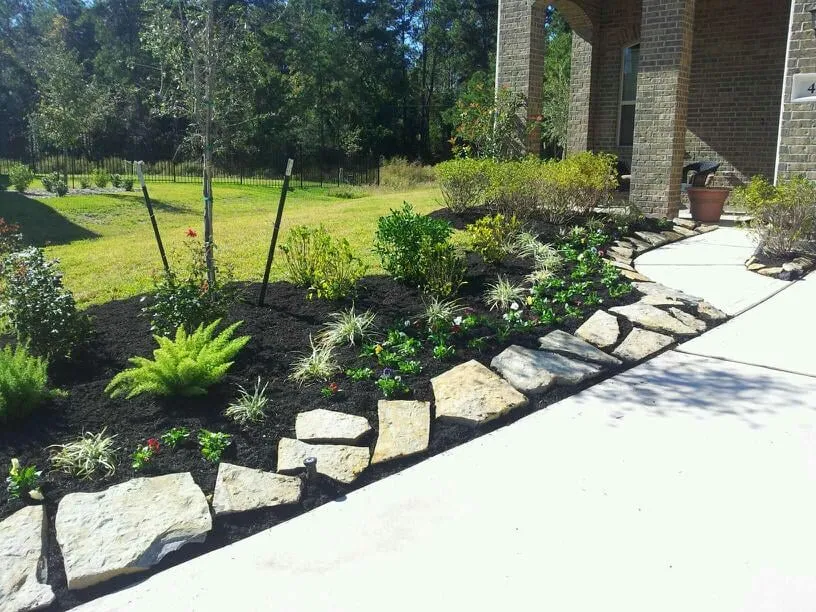 Expert landscape installation in Houston, TX by Texas Serene Lawn and Landscaping