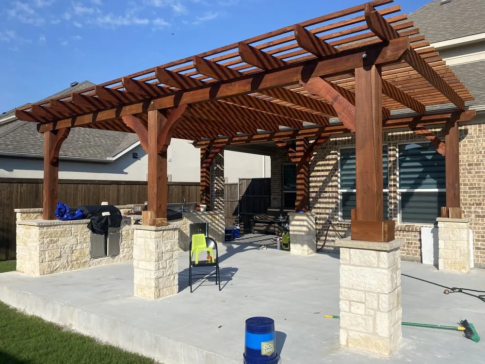 Professional outdoor landscaping for residential properties in Dallas, TX by Texas Stone
