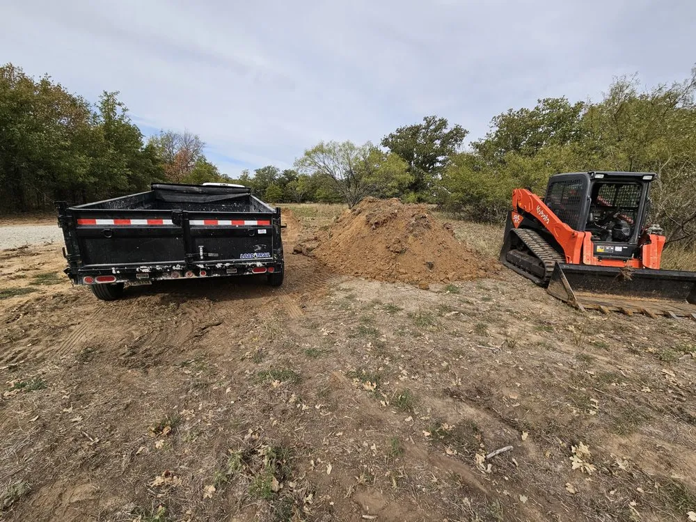 Custom yard cleanup service for homes in Godley, TX by Texas Terrain Works