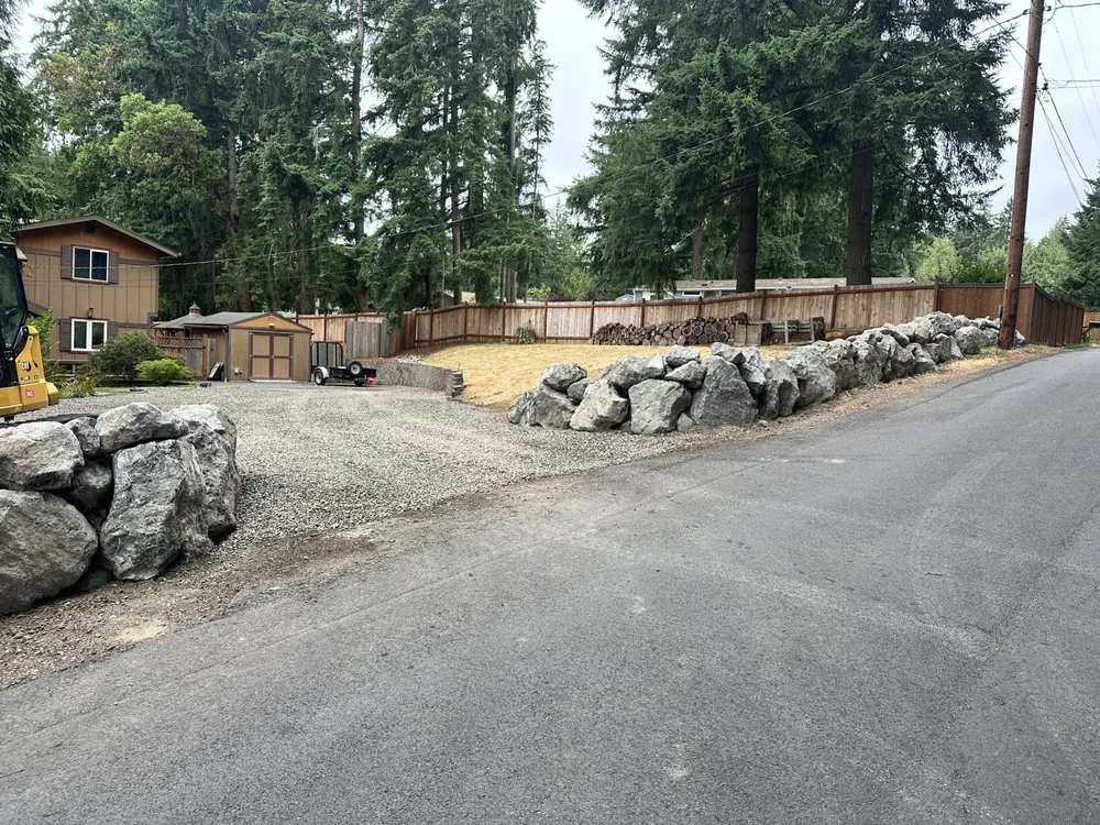 Custom yard maintenance with custom design in Port Orchard, WA by TH Excavation
