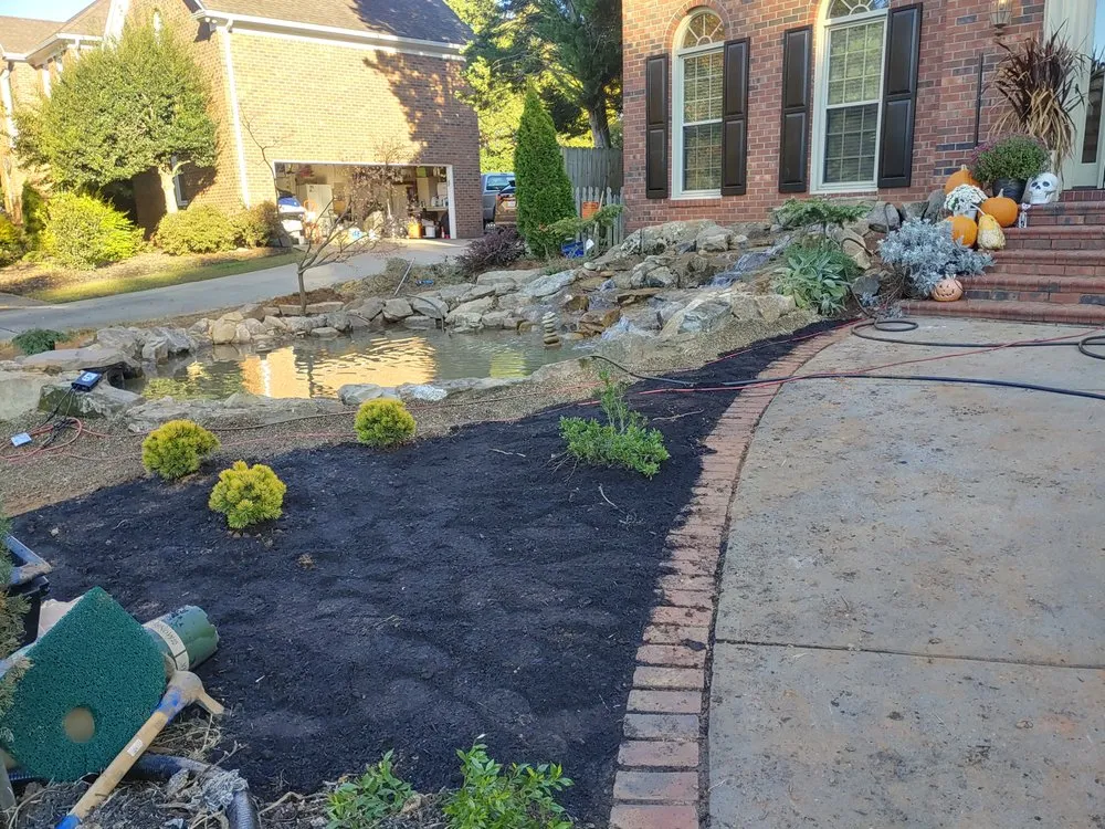 Custom residential landscaping in Fort Mill, SC by The Beacon Garden and Landscape
