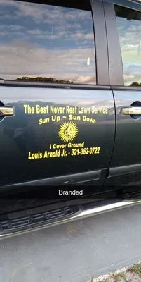 The Best Never Rest Lawn Service Logo