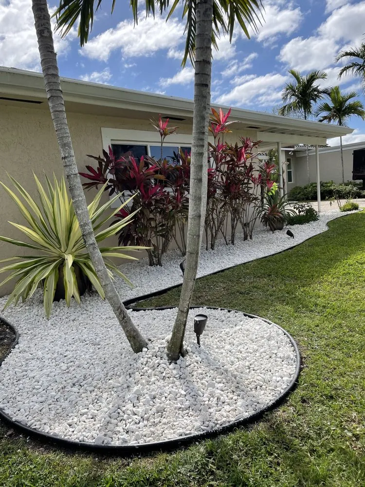 Trusted yard cleanup service with custom design in Lake Worth, FL by The Blessing Landscaping