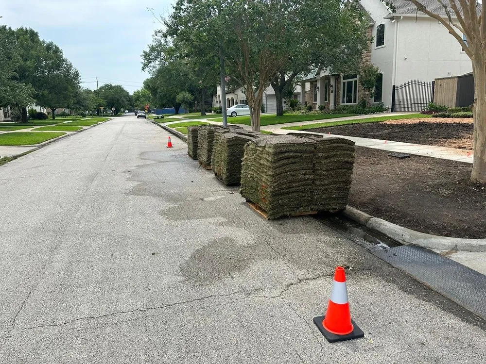 Local lawn mowing service for year-round maintenance in Houston, TX by The Box Yard Landscaping