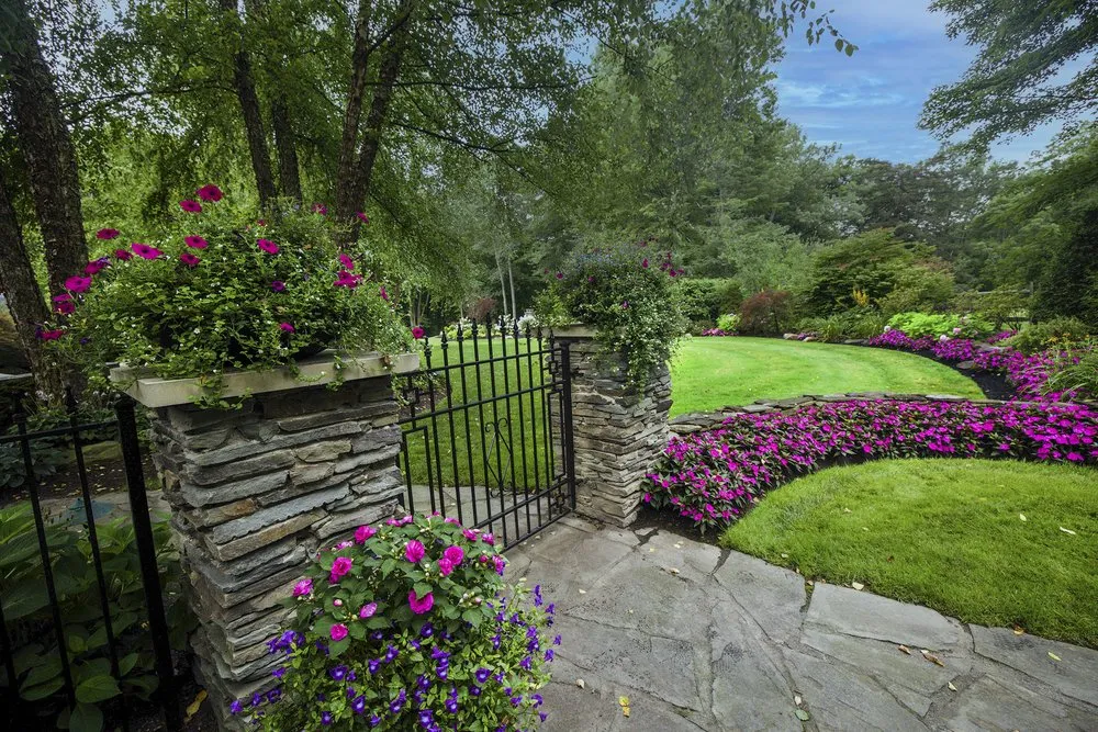 Custom garden landscaping in Chesterland, OH by The Bremec Group