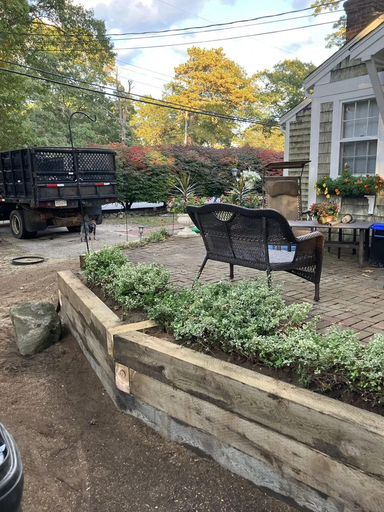 Professional landscape installation for residential properties in Mashpee, MA by The Cape Landscape & Construction