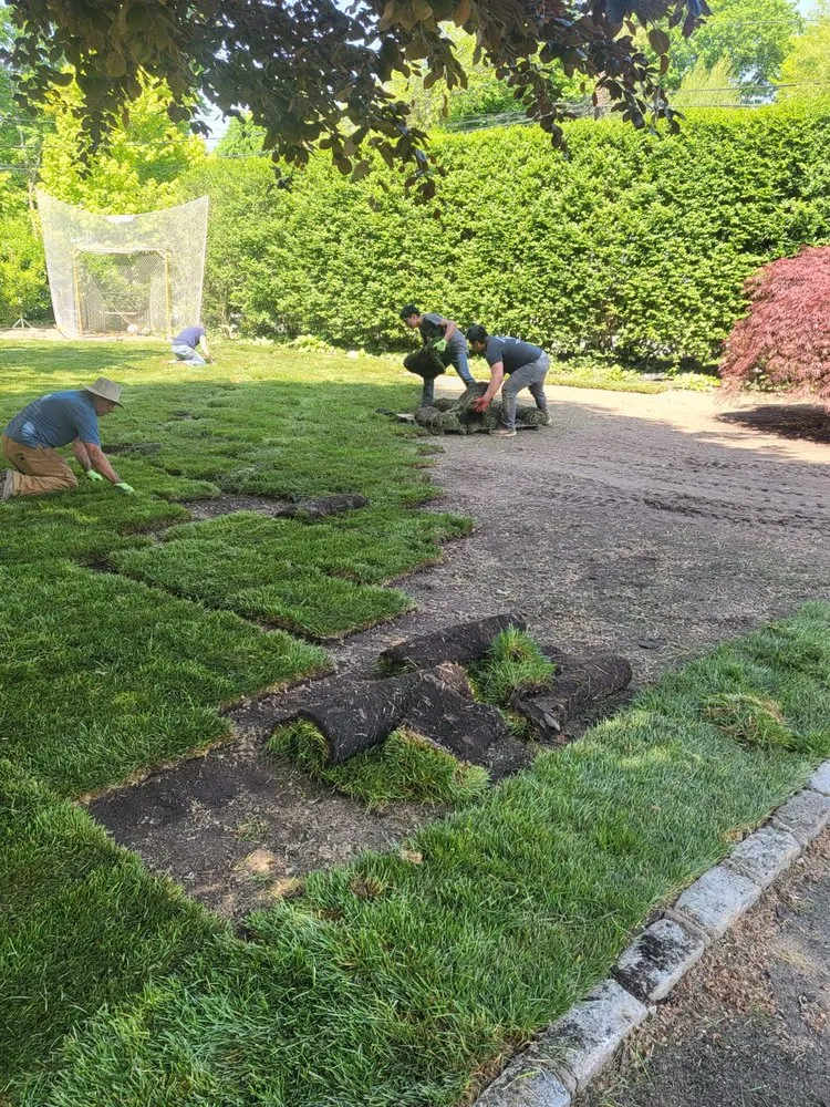 Professional lawn mowing service in Melville, NY by The Complete Sod Services Long Island