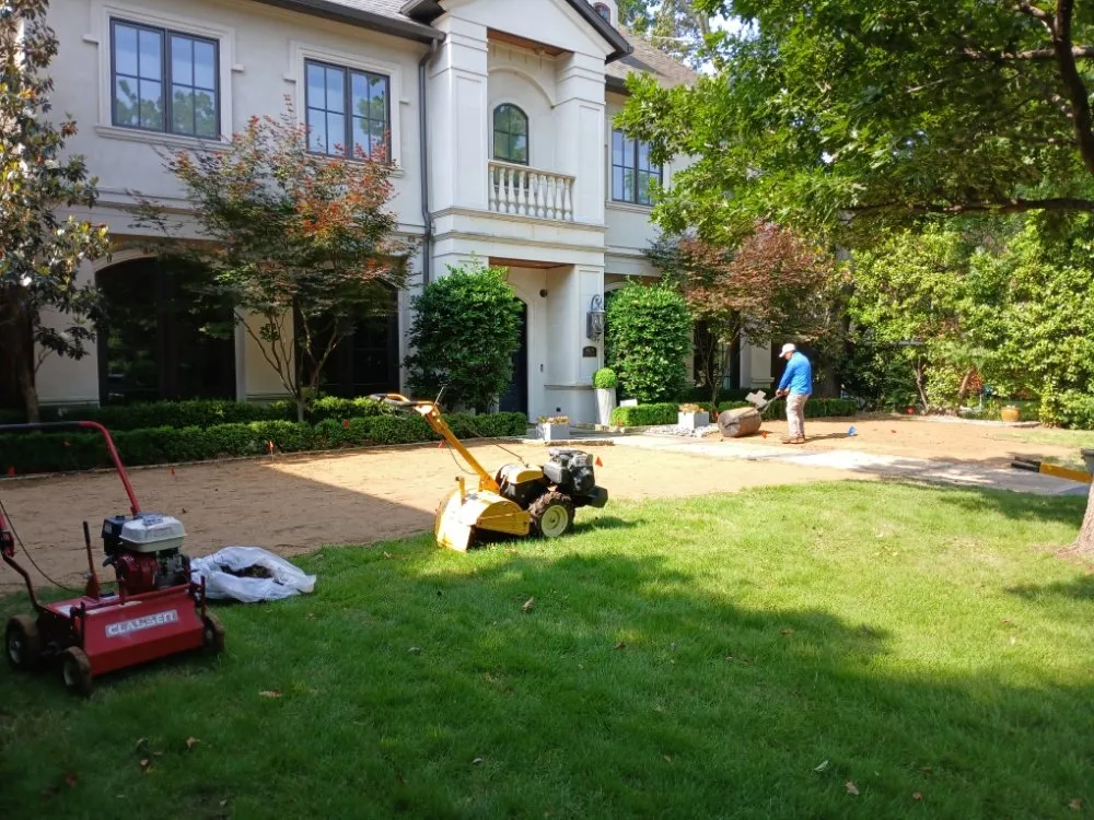 Reliable lawn mowing service for year-round maintenance in Lewisville, TX by The Cousins Lawn Care Services