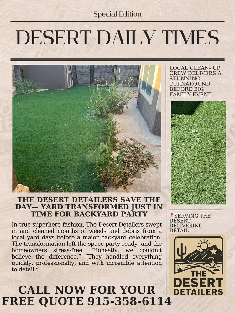 Top-rated outdoor landscaping experts serving El Paso, TX - The Desert Detailers