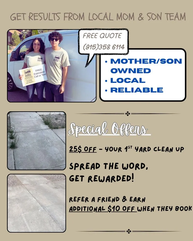 Trusted yard maintenance experts serving El Paso, TX - The Desert Detailers