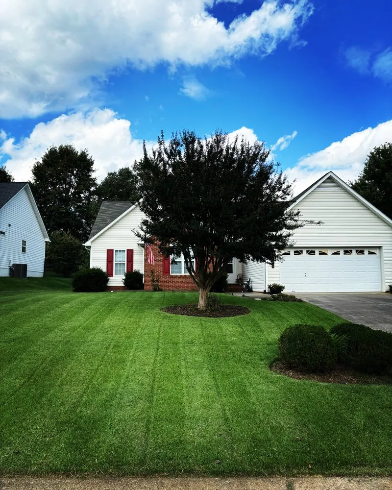 Professional yard maintenance for homes in Lewisville, NC by The Dub Lawn Care Services