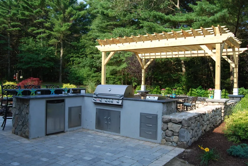 Custom lawn mowing service for residential properties in Kingston, MA by The Gardeners