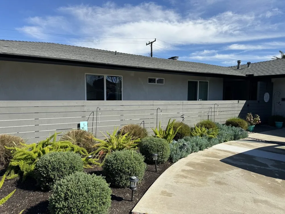 Custom landscape installation with custom design across Costa Mesa, CA - The Good Plant