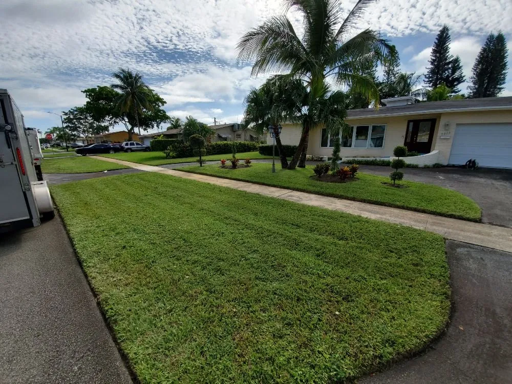 Affordable landscape installation in Sunrise, FL by The Grass Guys