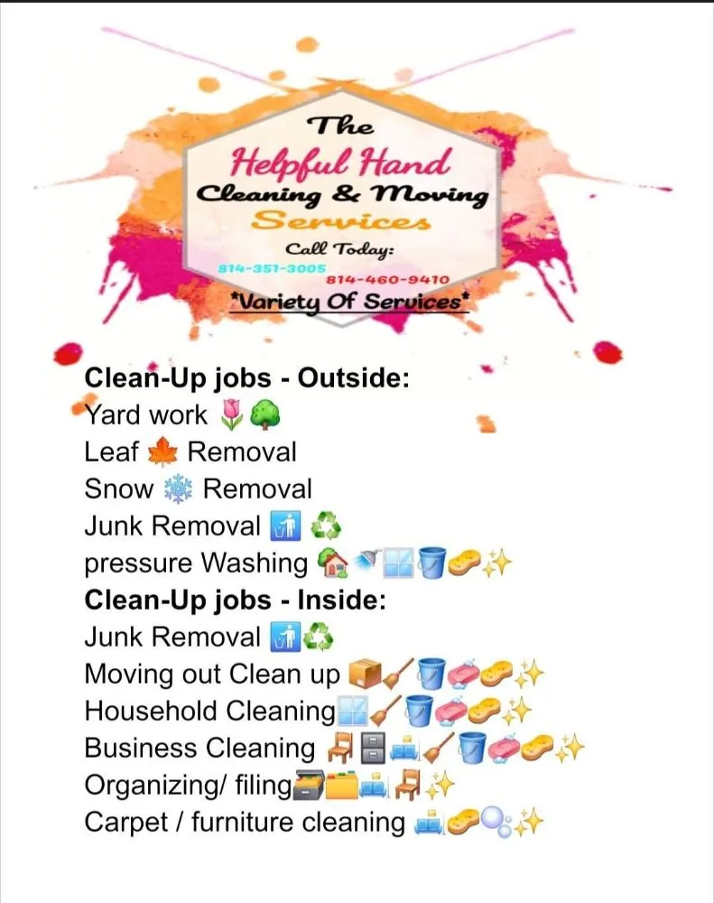 Top-rated yard cleanup service in Erie, PA by The Helpful Hand Cleaning and Moving services