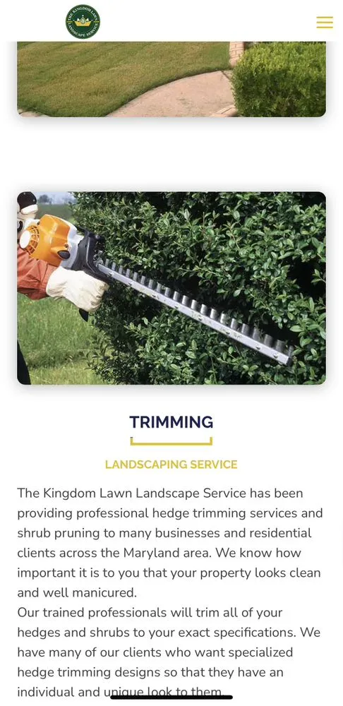 Top-rated residential landscaping in Stevensville, MD - The Kingdom Lawn Landscape Service