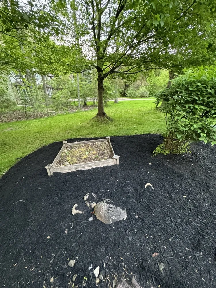 Custom yard cleanup service with custom design in Aurora, OH by The Land Lawn Care