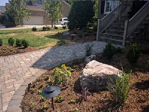 Professional landscape installation in Cramerton, NC by The Landscape Design Guy
