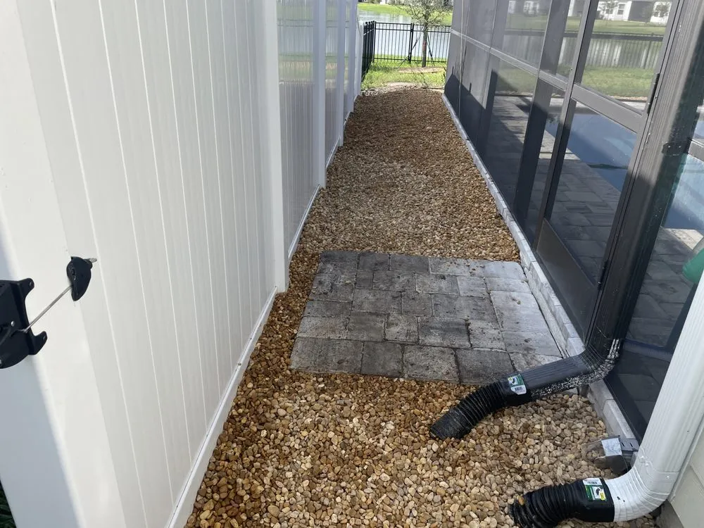 Professional garden landscaping with custom design in Palm Coast, FL by The Lawn Barber X