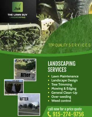 The lawn guy landscaping Logo