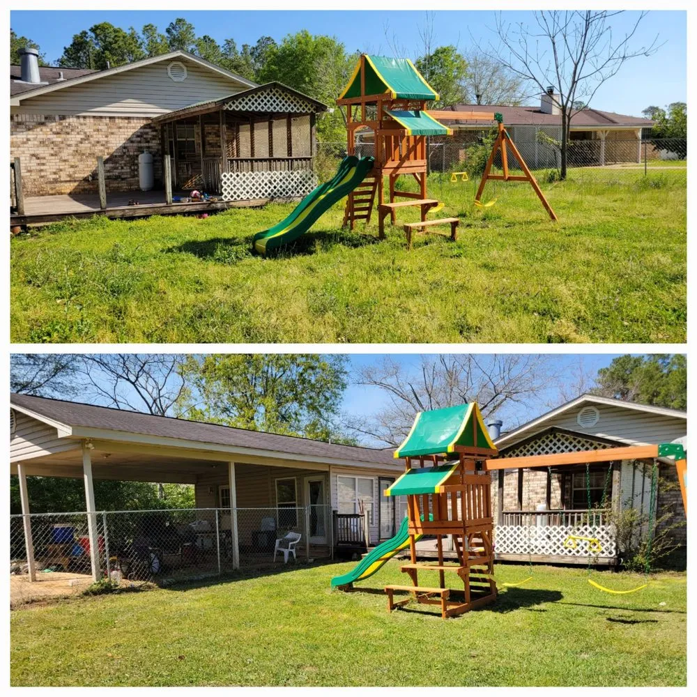 Custom landscape installation in mobile, AL by The Lawn People