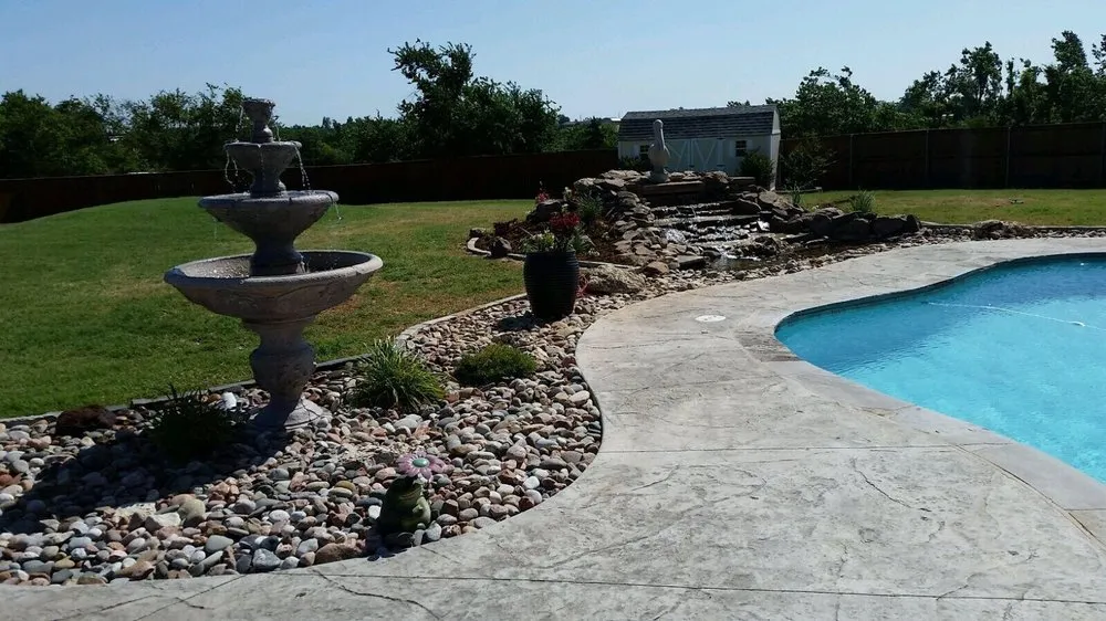Custom garden landscaping in Yukon, OK by The Lawn Pro OKC