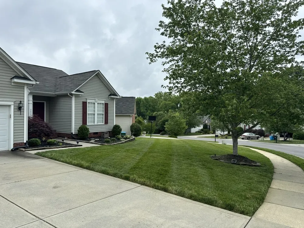 Professional landscape installation with custom design in Cassatt, SC by The Lawn Rabbit