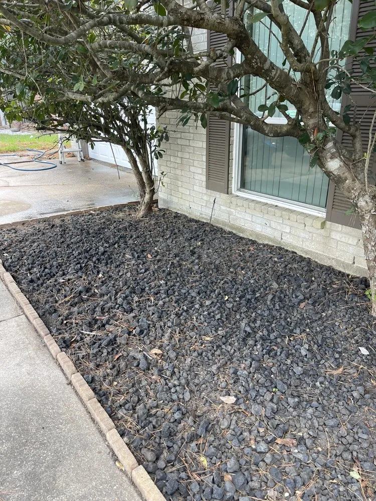 Custom residential landscaping in Crosby, TX by The Lawn Ranger