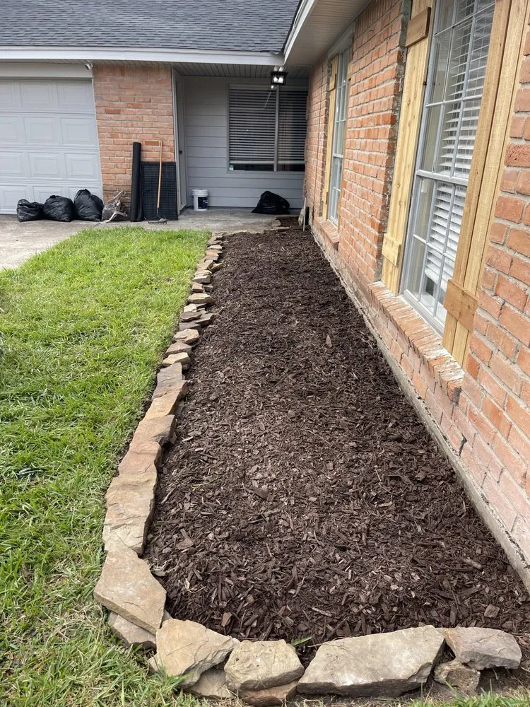 Affordable landscape installation in Crosby, TX by The Lawn Ranger