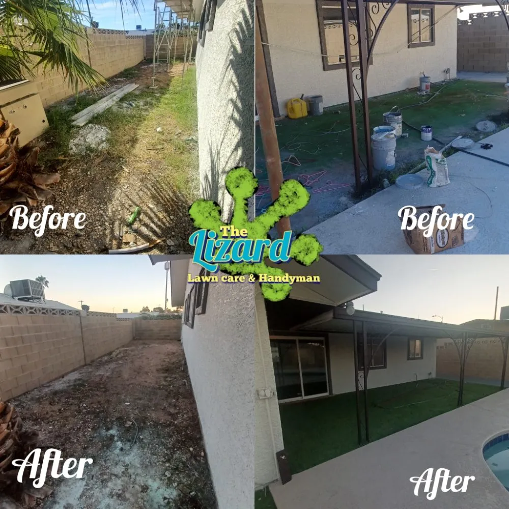 Trusted yard cleanup service for residential properties across Las Vegas, NV - The Lizard Lawn Care & Handyman