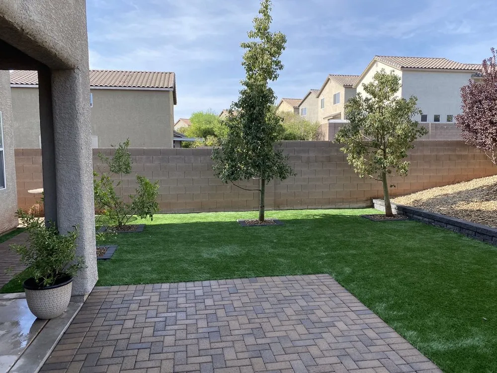 Custom landscape installation in Las Vegas, NV by The Masters Landscaping