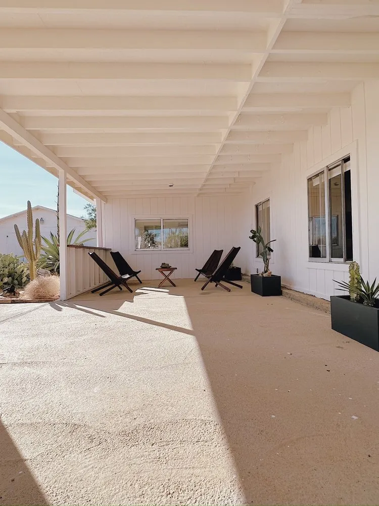 Custom outdoor landscaping with custom design in Yucca Valley, CA by The Modernist Landscapes