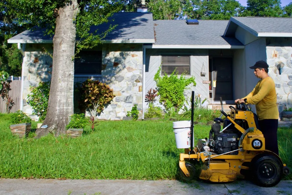 Custom yard maintenance for residential properties in Sarasota, FL by The Mowing Panda
