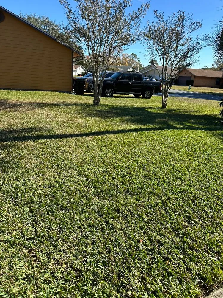 Custom landscape design in Orange Park, FL by The Mowing Squad