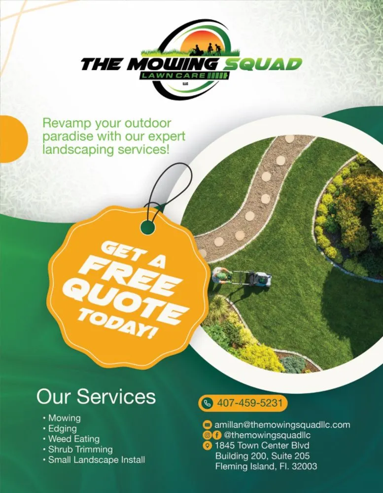 Reliable outdoor landscaping with custom design in Orange Park, FL by The Mowing Squad