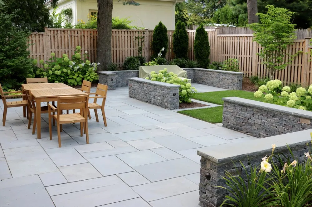 Expert outdoor landscaping for residential properties in Newton, MA by The Narrow Lane