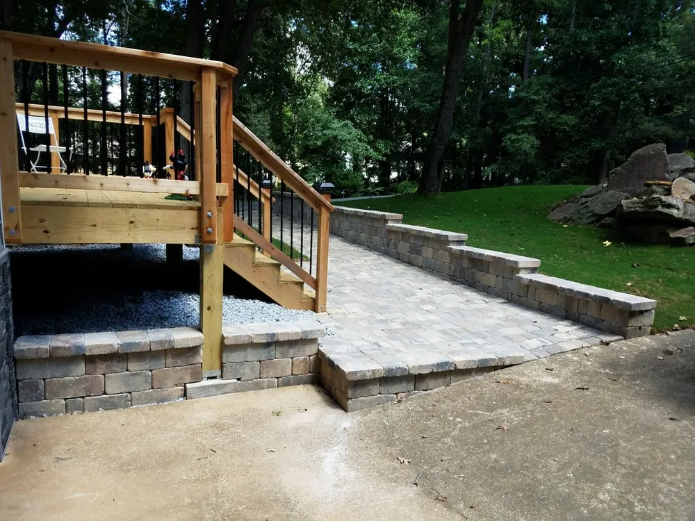 Expert landscape installation in Lawrenceville, GA by The Oldowan Paver Company